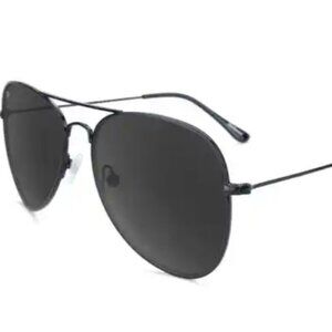 Knockaround Men's Mile Highs Black/Smoke Polarized Sunglasses, New